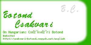 botond csakvari business card